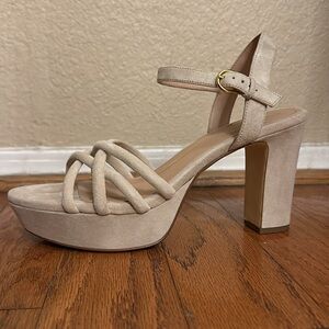 Cream Cole Haan strappy sandals